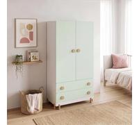 [en.casa] Armoire Enfant Vaarentaa 2 tiroirs 156 x 80 x 41 cm Vert Menthe