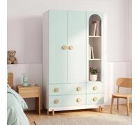 [en.casa] Armoire Enfant Vaarentaa 4 Tiroirs 156 x 90 x 41 cm Vert Menthe