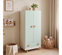 [en.casa] Armoire Enfant Vaarentaa avec Tiroir 126 x 60 x 41 cm Vert Menthe