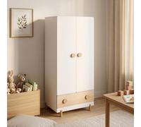 [en.casa] Armoire Enfant Vaarentaa Tiroir 126 x 60 x 41 cm Effet Chêne
