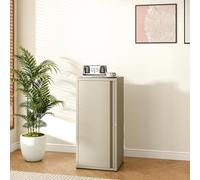 [en.casa] Armoire Métallique Meuble de Classement avec 1 Porte et 2 Étagères à Hauteur Réglable Classeur Rangement Style Industriel Bureau Chambre Télétravail Acier 88 x 40 x 35 cm Camel