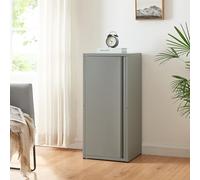 [en.casa] Armoire Métallique Meuble de Classement avec 1 Porte et 2 Étagères à Hauteur Réglable Classeur Rangement au Style Industriel pour Bureau Chambre Télétravail Acier 88 x 40 x 35 cm Gris