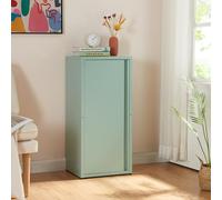 [en.casa] Armoire Métallique Meuble de Classement avec 1 Porte et 2 Étagères à Hauteur Réglable Classeur Rangement au Style Industriel pour Bureau Chambre Télétravail Acier 88 x 40 x 35 cm Vert Menthe