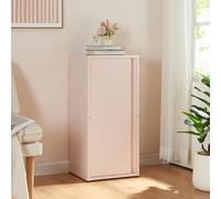 [en.casa] Armoire Métallique Meuble de Classement avec 1 Porte et 2 Étagères à Hauteur Réglable Classeur Rangement au Style Industriel pour Bureau Chambre Télétravail Acier 88 x 40 x 35 cm Rose