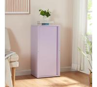 [en.casa] Armoire Métallique Meuble de Classement avec 1 Porte et 2 Étagères à Hauteur Réglable Classeur Rangement au Style Industriel pour Bureau Chambre Télétravail Acier 88 x 40 x 35 cm Violet
