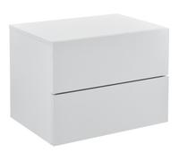 [en.casa] Armoire Murale avec 2 Tiroirs Table de Chevet Suspendue Table de Nuit Panneau de Particule Blanc 40 x 29 x 30 cm
