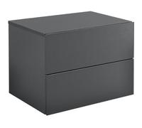 [en.casa] Armoire Murale avec 2 Tiroirs Table de Chevet Suspendue Table de Nuit Panneau de Particule Gris Foncé 40 x 29 x 30 cm