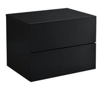 [en.casa] Armoire Murale avec 2 Tiroirs Table de Chevet Suspendue Table de Nuit Panneau de Particule Noir 40 x 29 x 30 cm