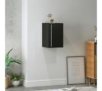 [en.casa] Armoire Murale de Salon avec 1 Porte et Étagère Réglable en Hauteur Intemporel Meuble de Rangement Polyvalent Stockage pour Bureau Entrée Chambre Acier 50 x 33 x 35 cm Noir