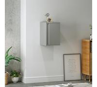 [en.casa] Armoire Murale de Salon avec 1 Porte et Étagère Réglable en Hauteur Intemporel Meuble de Rangement Polyvalent Stockage pour Bureau Entrée Chambre Acier 50 x 33 x 35 cm Gris
