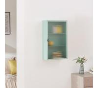 [en.casa] Armoire Murale Zundert Acier Verre 60 x 35 x 15 cm Vert Menthe
