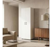 [en.casa] Armoire Polyvalente Chalvefted avec 2 Portes 175x60x35cm Blanc