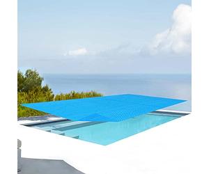 [en.casa] Bâche Solaire de Piscine Rectangulaire Couverture à Bulles Film Chauffant Isolation Thermique Anti-UV Protection Épaisseur 115 µm Polyéthylène 549 x 274 cm Bleu