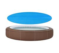 [en.casa] Bâche Solaire de Piscine Ronde Diamètre 488 cm Couverture Chauffante à Bulles Film Isolation Thermique Anti-UV Protection Polutions Salissures Épaisseur 115 µm Polyéthylène Bleu