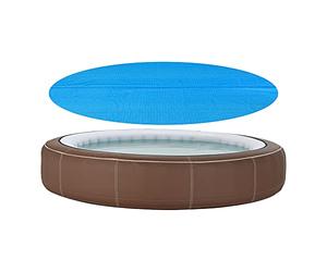 [en.casa] Bâche Solaire de Piscine Ronde Diamètre 549 cm Couverture Chauffante à Bulles Film Isolation Thermique Anti-UV Protection Polutions Salissures Épaisseur 115 µm Polyéthylène Bleu
