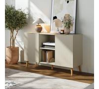 [en.casa] Buffet Nand Armoire avec 2 Portes 120 x 40 x 76 cm Couleur Sable