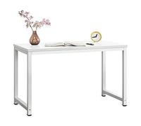 [en.casa] Bureau Réglable Poste de Travail Table de Bureau Panneau de Fibre de Bois Mélaminé et Acier Revêtu par Poudre Blanc 75 x 120 x 60 cm