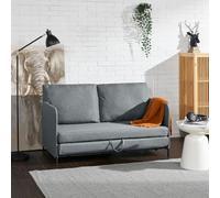 [en.casa] Canapé 2 Places Convertible Banquette Lit d'Appoint BZ Canapé-Lit Futon Divan pour Studio Salon Chambre d'Invité Acier Polyester 78 x 125 x 67 cm Gris Foncé