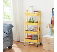 Chariot de service Pyhäntä à 4 paniers acier 104 x 46 x 35 cm jaune