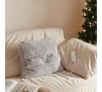 [en.casa] Coussin Chauffant Électrique pour Soulager Douleurs Courbatures 4 Niveaux de Chauffage Arrêt Automatique Lavable 100W Polyester 40 x 40 x 10 cm Gris