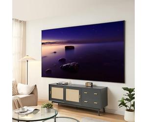 [en.casa] Écran de Projection Mural 120 Pouces Full HD 4K 8K HDR Format 16:9 Home Cinéma Présentations Qualité d'image Optimale PVC Revêtement ALR Aluminium 268 x 152 cm Gris