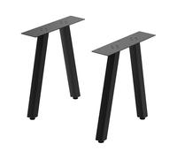 [en.casa] Ensemble de 2 Pieds de Table pour Salle à Manger Bureau DIY Set de 2 Supports Stables pour Bricolage de Meubles Design Uniques Style Industriel Acier 45 x 40 cm Noir