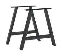 [en.casa] Ensemble de 2 Pieds de Table pour Tables Basses Bancs DIY Lot de 2 Supports Stables pour Bricolage de Meubles Design Uniques Style Industriel Acier Laqué 40 x 40 cm Noir