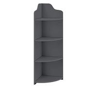 [en.casa] Étagère d'angle pour Salle de Bain Meuble de Rangement avec 4 Surfaces de Stockage Bois Composite 90 x 28 x 28 cm Gris Foncé