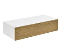 [en.casa] Étagère Murale avec Comptoir Panneau de Particules Blanc Bois 50x24x12cm