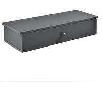 [en.casa] Étagère murale avec porte gris foncé Étagère murale Commode Table de nuit Table de nuit avec compartiment de rangement Table de nuit suspendue Montage mural