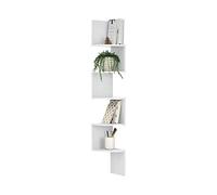 [en.casa] Etagère murale blanc mat design rétro model 13