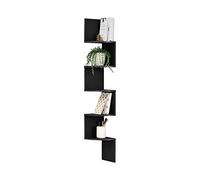 [en.casa] Etagère murale noir mat design rétro model 12