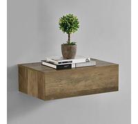 [en.casa] Étagère Murale pour Chambre avec 1 Tiroir Panneau de Particules 46 x 30 x 15cm Effet Bois