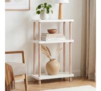 [en.casa] Étagère sur Pied Nampernu 62x40x18 cm Table d’Appoint Blanc