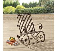 Fauteuil à Bascule de Jardin Vintage Geraldton Métal 92x59x90 cm Bronze