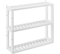 [en.casa] Meuble de rangement pour salle de bain Meuble de stockage MDF laqué 54 x 15 x 60 cm Blanc G