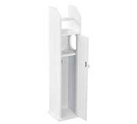 [en.casa] Meuble de Salle de Bain Armoire de Rangement MDF Laqué Blanc 78 x 20 x 18 cm