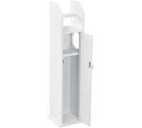 [en.casa] Meuble de Salle de Bain Armoire de Salle de Bain Rangement de Salle de Bain MDF Laqué Blanc 78 x 20 x 18 cm