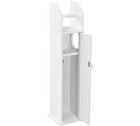 [en.casa] Meuble de Salle de Bain Armoire de Salle de Bain Rangement de Salle de Bain MDF Laqué Blanc 78 x 20 x 18 cm Blanc G