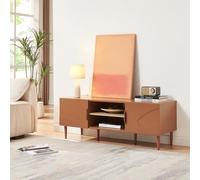 Meuble TV Starvili avec 2 portes 120 x 40 x 45 cm couleur rouille
