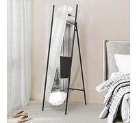 [en.casa] Miroir de Grande Taille sur Pied Psyché Inclinable Miroir de Pleine Longueur pour Entrée Salon Chambre Dressing Métal 150 x 41 x 60 cm Noir