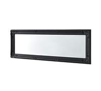 Miroir Mural de Grande Taille pour se Voir en Entier Cadre Style Baroque Montage Vertical ou Horizontal Eucalyptus 132 x 42 x 3,5 cm Noir [en.casa] G