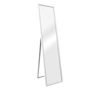 [en.casa] Miroir sur Pied Miroir de Sol Design Psyché Inclinable Cadre Solide Décoration Intérieur Entrée Couloir Dressing MDF 150 x 35 cm Blanc