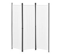 [en.casa] Paravent de Confidentialité à 3 Panneaux Séparateur de Pièce Design Brise-Vue pour Intérieur Extérieur Acier Polyester 171 x 150 cm Blanc
