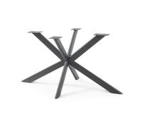 [en.casa] Pieds de Table Piètement de Table Spider pour Salle à Manger Bureau DIY Support Stable Profil Ovale Plat pour Bricolage de Meubles Design Uniques Style Industriel Acier 140 x 78 x 72 cm Noir