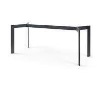 [en.casa] Piétement de Table Design Industriel pour Salle à Manger Bureau Salon Robuste Structure Support pour Meuble DIY Capacité de Charge 160 kg Acier Laqué 180 x 70 x 72 cm Noir