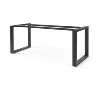 [en.casa] Piétement de Table Design Industriel pour Table de Salle à Manger Bureau Salon Robuste Vis de Réglage Meuble DIY Capacité de Charge 160 kg Acier Laqué 160 x 70 x 72 cm Noir