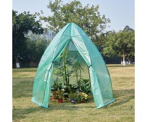 [en.casa] Serre de Jardin Quatre Saisons pour Extérieur - Abri-Tomates et Mini-Serre de Culture pour Plantes - 200 x 240 cm Vert