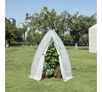 [en.casa] Serre de Jardin Quatre Saisons Serre d'Hivernage pour Extérieur Serre de Culture pour Plantes Abri-Tomates Mini-Serre pour Potager 183 x 160 cm Blanc Vert
