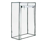 [en.casa] Serre de Tomates Protection Intempéries Porte Zippée Serre de Jardin pour Fleurs Légumes Herbes Acier PVC 100 x 50 x 150 cm Transparent